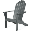 Image of Costway Outdoor Furniture Gray Wooden Outdoor Lounge Chair with Ergonomic Design for Yard and Garden by Costway 08521679 Wooden Outdoor Lounge Chair Ergonomic Design for Yard Garden  Costway