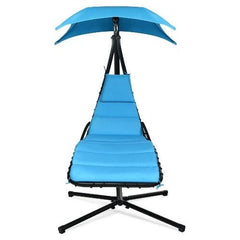 Costway Outdoor Furniture Hanging Stand Chaise Lounger Swing Chair w/ Pillow by Costway Hanging Stand Chaise Lounger Swing Chair w/ Pillow by Costway 09463217