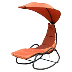 Patio Hanging Swing Chaise Lounge Chair by Costway