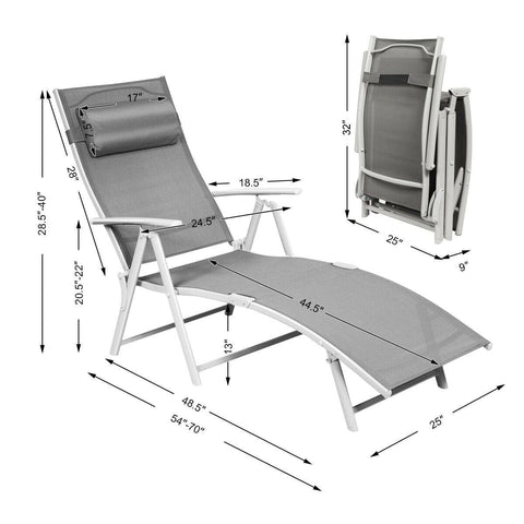 Costway Outdoor Furniture Outdoor Lightweight Folding Chaise Lounge Chair by Costway Outdoor Lightweight Folding Chaise Lounge Chair by Costway SKU 42089713