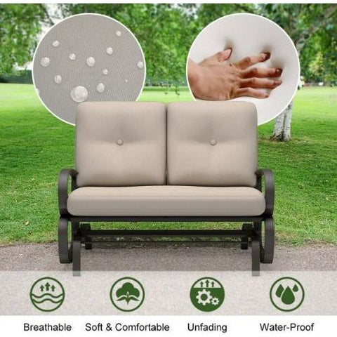 Costway Outdoor Furniture Outdoor Patio Cushioned Rocking Bench Loveseat by Costway Outdoor Patio Cushioned Rocking Bench Loveseat by Costway SKU 17536042