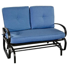 Outdoor Patio Cushioned Rocking Bench Loveseat by Costway