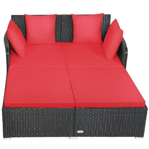 Costway Outdoor Furniture Outdoor Patio Rattan Daybed Thick Pillows Cushioned Sofa Furniture by Costway Outdoor Patio Rattan Daybed Thick Pillows Cushioned Sofa Furniture by Costway SKU# 65814709