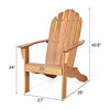 Image of Costway Outdoor Furniture Outdoor Solid Wood Durable Patio Adirondack Chair By Costway Outdoor Solid Wood Durable Patio Adirondack Chair By Costway 08521679