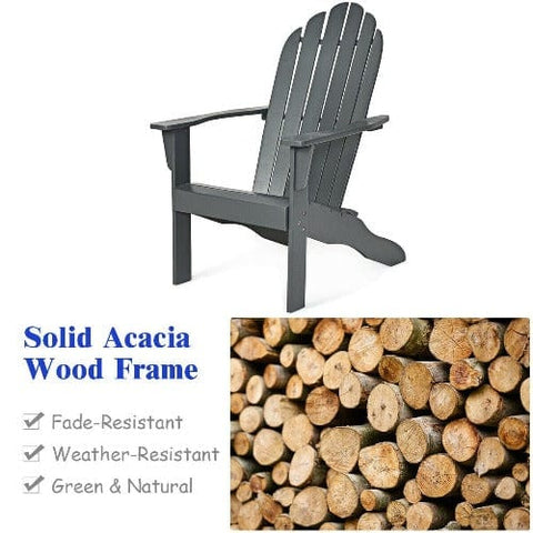 Costway Outdoor Furniture Outdoor Solid Wood Durable Patio Adirondack Chair By Costway Outdoor Solid Wood Durable Patio Adirondack Chair By Costway 08521679