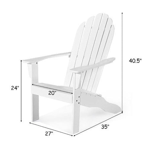 Costway Outdoor Furniture Outdoor Solid Wood Durable Patio Adirondack Chair By Costway Outdoor Solid Wood Durable Patio Adirondack Chair By Costway 08521679