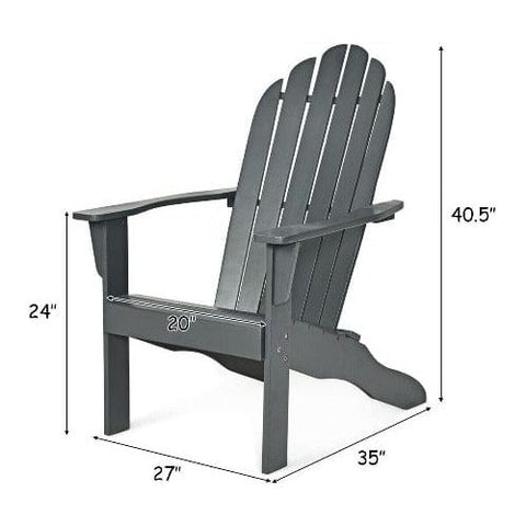 Costway Outdoor Furniture Outdoor Solid Wood Durable Patio Adirondack Chair By Costway Outdoor Solid Wood Durable Patio Adirondack Chair By Costway 08521679