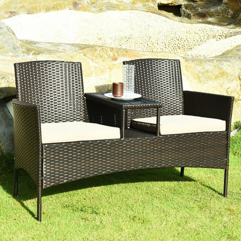 Costway Outdoor Furniture Patio Rattan Conversation Set by Costway Patio Rattan Conversation Set by Costway SKU# 97642380