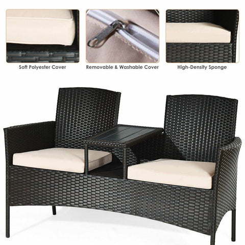 Costway Outdoor Furniture Patio Rattan Conversation Set by Costway Patio Rattan Conversation Set by Costway SKU# 97642380