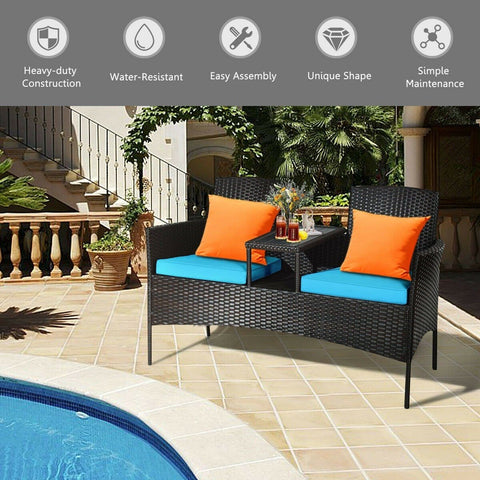 Costway Outdoor Furniture Patio Rattan Conversation Set by Costway Patio Rattan Conversation Set by Costway SKU# 97642380