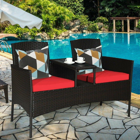 Costway Outdoor Furniture Patio Rattan Conversation Set by Costway Patio Rattan Conversation Set by Costway SKU# 97642380