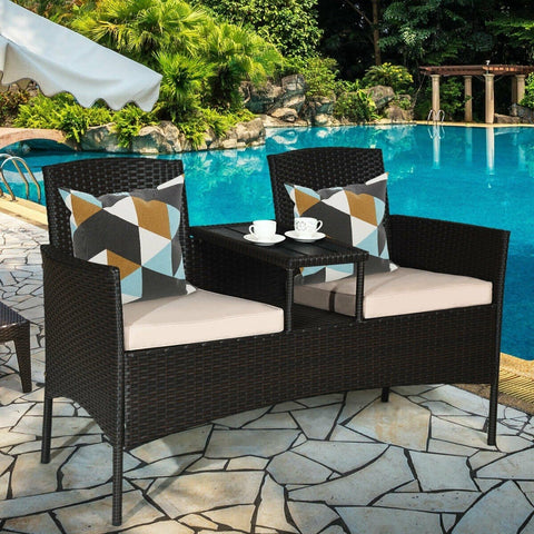 Costway Outdoor Furniture Patio Rattan Conversation Set by Costway Patio Rattan Conversation Set by Costway SKU# 97642380