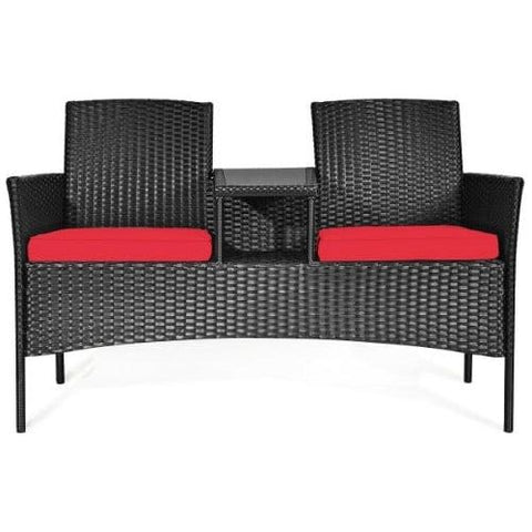 Costway Outdoor Furniture Patio Rattan Conversation Set Seat Sofa by Costway Patio Rattan Conversation Set Seat Sofa by Costway SKU# 82750196