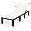 Image of Costway Outdoor Furniture Patio Rattan Cushioned Height Adjustable Lounge Chair by Costway