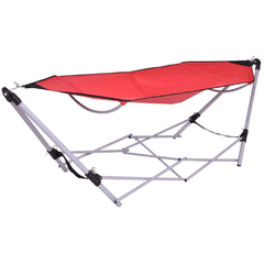 Portable Folding Steel Frame Hammock with Bag by Costway