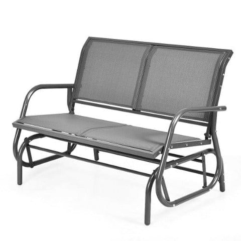 Swing Glider Chair 48" Loveseat Rocker Lounge Backyard by Costway