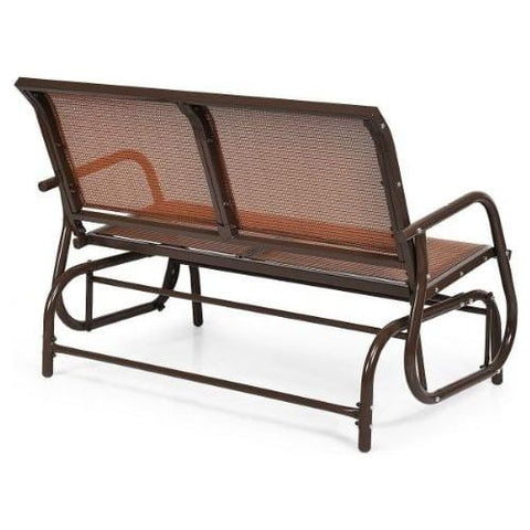 Swing Glider Chair 48" Loveseat Rocker Lounge Backyard by Costway