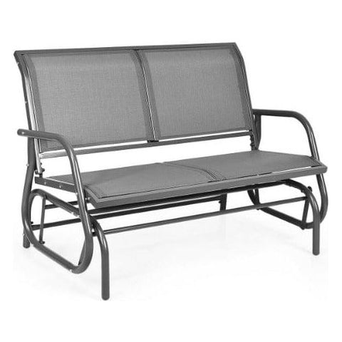 Swing Glider Chair 48" Loveseat Rocker Lounge Backyard by Costway