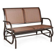 Swing Glider Chair 48" Loveseat Rocker Lounge Backyard by Costway