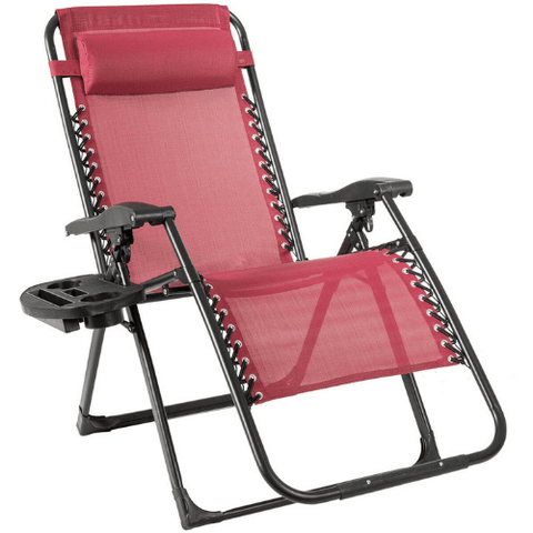 Oversize Lounge Chair with Cup Holder of Heavy Duty for outdoor by Costway SKU# 95263081