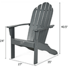 Image of Costway Outdoor Furniture Wooden Outdoor Lounge Chair with Ergonomic Design for Yard and Garden by Costway Wooden Outdoor Lounge Chair Ergonomic Design for Yard Garden  Costway