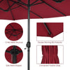 Image of Costway Outdoor Umbrella Bases 15 Feet Patio Double-Sided Umbrella with Hand-Crank System by Costway