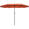 Image of Costway Outdoor Umbrella Bases 15 Feet Patio Double-Sided Umbrella with Hand-Crank System by Costway