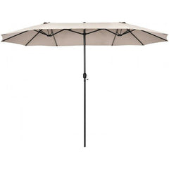 Costway Outdoor Umbrella Bases 15 Feet Patio Double-Sided Umbrella with Hand-Crank System by Costway