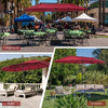 Image of Costway Outdoor Umbrella Bases 15 Feet Patio Double-Sided Umbrella with Hand-Crank System by Costway