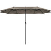 Image of Costway Outdoor Umbrella Bases 15 Feet Patio Double-Sided Umbrella with Hand-Crank System by Costway