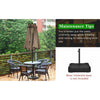 Image of Costway Outdoor Umbrella Bases 15 Feet Patio LED Crank Solar Umbrella without Weight Base by Costway