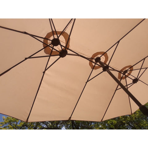 Costway Outdoor Umbrella Bases 15 ft Double-Sided Outdoor Patio Umbrella with Crank without Base by Costway 15 ft Double-Sided Outdoor Patio Umbrella with Crank without Base 