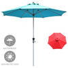 Image of Costway Outdoor Umbrella Bases Blue 9' Patio Outdoor Market Umbrella with Aluminum Pole without Weight Base by Costway 781880256069 87945036-B 9' Patio Outdoor Umbrella Aluminum Pole without Weight Base by Costway