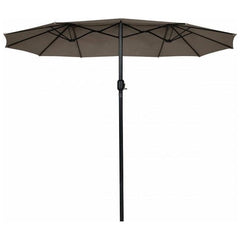 15 ft Double-Sided Outdoor Patio Umbrella with Crank without Base by Costway