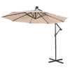 Image of Costway Outdoor Umbrella Enclosure Kits 10 Feet Patio Solar Powered Cantilever Umbrella with Tilting System by Costway 10 Feet Patio Solar Powered Cantilever Umbrella Tilting System Costway