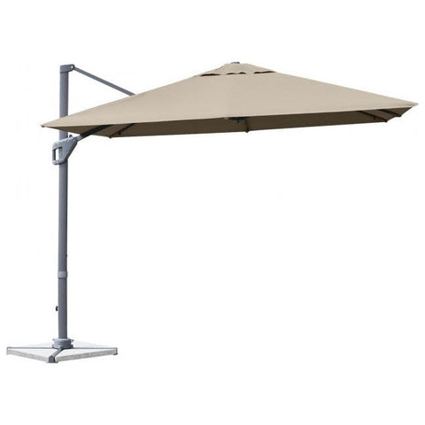 Costway Outdoor Umbrella Enclosure Kits Coffee 10 x 10 Feet Patio Offset Cantilever Umbrella with Aluminum 360-degree Rotation Tilt by Costway 781880224020 64903285-Coffee 10x10 Ft Patio Offset Cantilever Umbrella Aluminum 360-degree Rotation