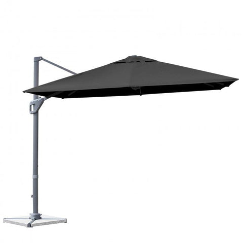 Costway Outdoor Umbrella Enclosure Kits Gray 10 x 10 Feet Patio Offset Cantilever Umbrella with Aluminum 360-degree Rotation Tilt by Costway 781880223993 64903285-Gray 10x10 Ft Patio Offset Cantilever Umbrella Aluminum 360-degree Rotation