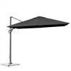 Image of Costway Outdoor Umbrella Enclosure Kits Gray 10 x 10 Feet Patio Offset Cantilever Umbrella with Aluminum 360-degree Rotation Tilt by Costway 781880223993 64903285-Gray 10x10 Ft Patio Offset Cantilever Umbrella Aluminum 360-degree Rotation