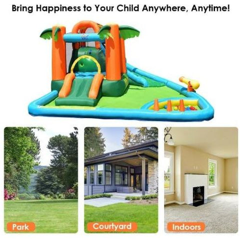 Costway Residential Bouncers 7 in 1 Inflatable Slide Bouncer with Two Slides by Costway 7 in 1 Inflatable Slide Bouncer with Two Slides Costway SKU# 69485217