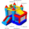 Image of Costway Residential Bouncers Castle Slide Inflatable Bounce House with Ball Pit and Basketball Hoop by Costway Castle Slide Inflatable Bounce House with Ball Pit and Basketball Hoop