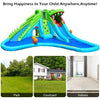 Image of Costway Residential Bouncers Crocodile Themed Inflatable Slide Bouncer with Two Water Slides by Costway