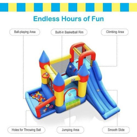 Inflatable Bounce House with Balls & 780W Blower by Costway