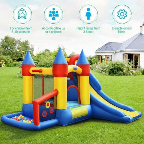 Inflatable Bounce House with Balls & 780W Blower by Costway