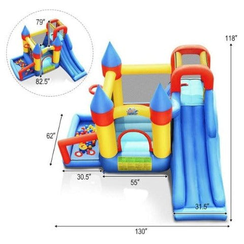 Inflatable Bounce House with Balls & 780W Blower by Costway