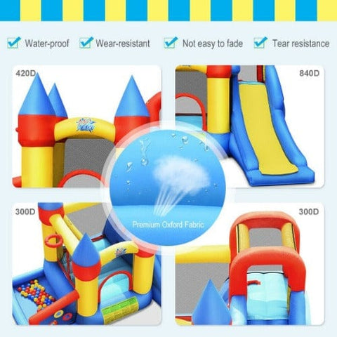 Inflatable Bounce House with Balls & 780W Blower by Costway