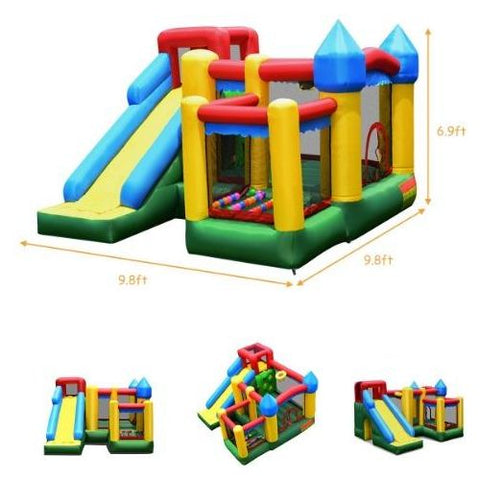 Costway Residential Bouncers Inflatable Bounce House with Balls and Super Slide by Costway Inflatable Bounce House Balls Super Slide Costway 51046739 - 45389716