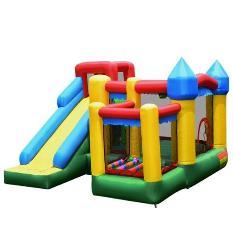 Costway Residential Bouncers Inflatable Bounce House with Balls and Super Slide by Costway Inflatable Bounce House Balls Super Slide Costway 51046739 - 45389716