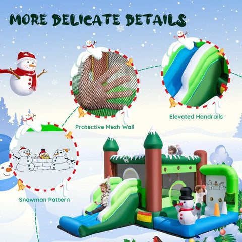 Costway Residential Bouncers Inflatable Christmas Bouncy House with 735w Blower by Costway 781880281337 41635298