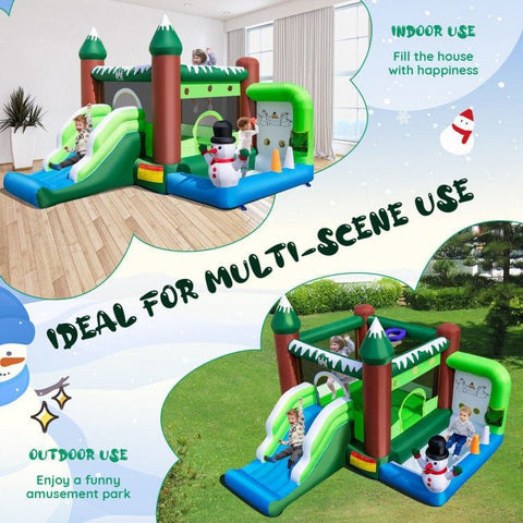 Costway Residential Bouncers Inflatable Christmas Bouncy House with 735w Blower by Costway 781880281337 41635298