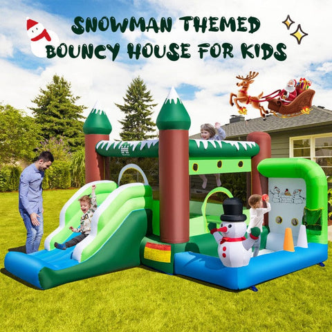 Costway Residential Bouncers Inflatable Christmas Bouncy House with 735w Blower by Costway 781880281337 41635298